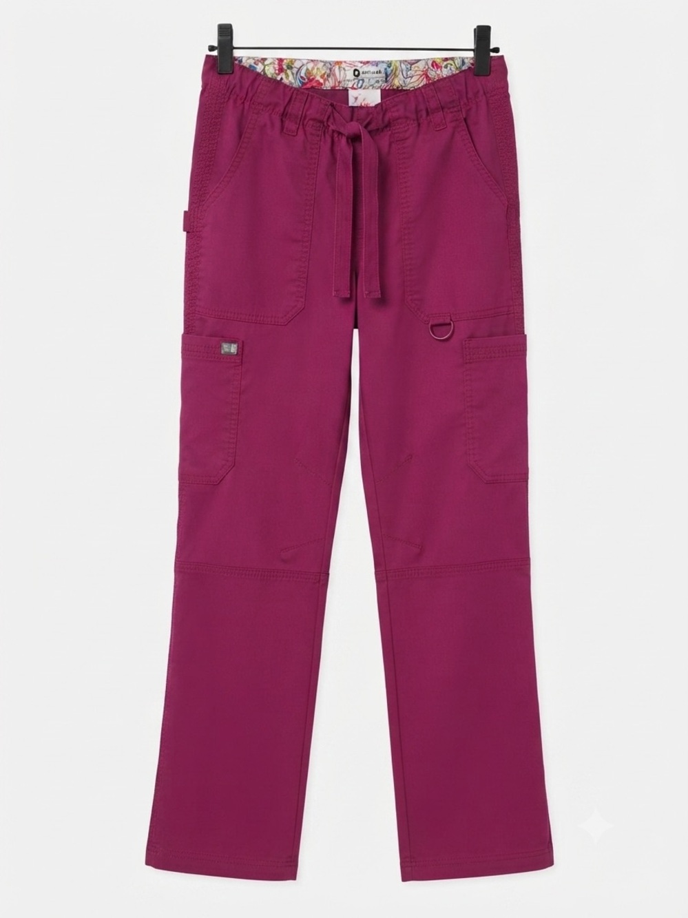 Koi Lindsey 701-R Women's Straight-Leg scrub Drawstring Pants in Magenta